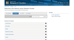 Desktop Screenshot of libguides.calvin.edu