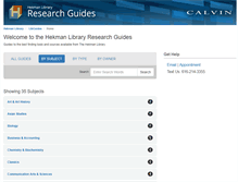 Tablet Screenshot of libguides.calvin.edu