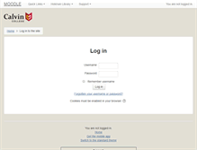 Tablet Screenshot of moodle.calvin.edu